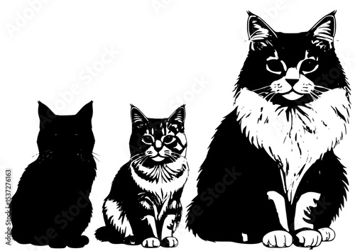 black and white cat