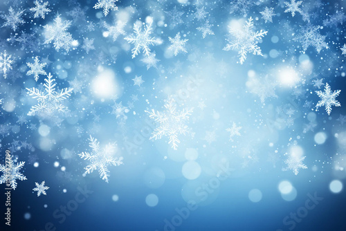 christmas background with snowflakes, Blue and silver snowflake background with a frosty snowflake background icy backdrop snowy scenery
