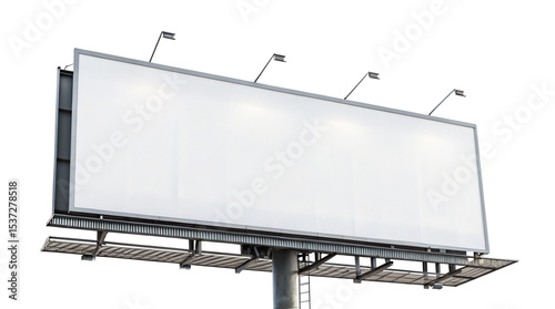 blank billboard isolated on white