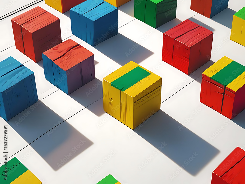 Obraz premium stack of colorful boxes