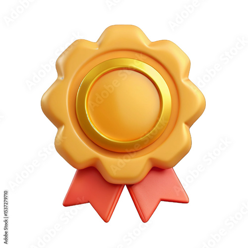 gold seal with ribbon