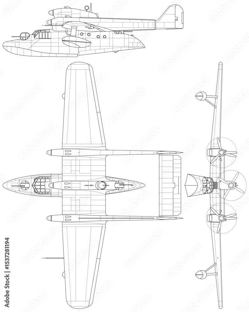 Obraz premium Blohm_&_Voss_BV_138-svg vector file.svg