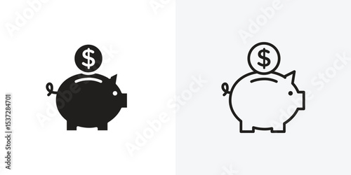 Piggy bank icon