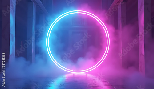 abstract background with glowing circles