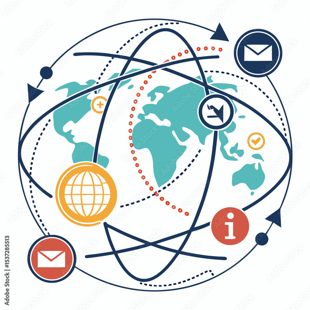 Obraz premium global communication concept