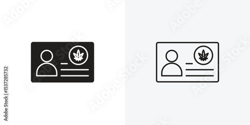 Medical marijuana card icon