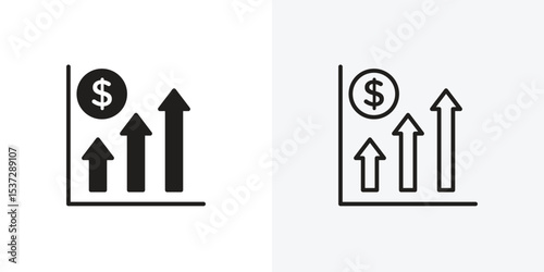 Chat arrow grow icon