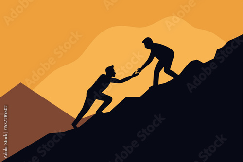 Silhouette of a person on a mountain at sunset, embracing the joy of nature and freedom