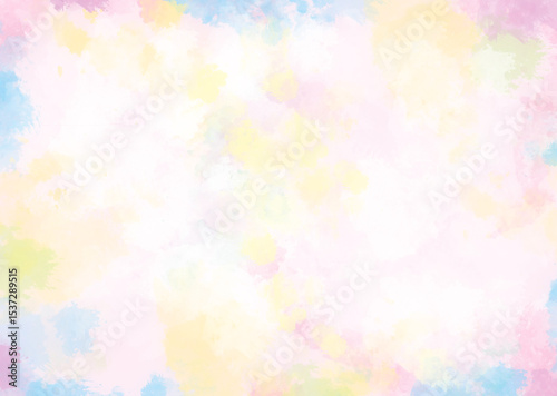 淡いカラフル水彩の背景グラフィック素材