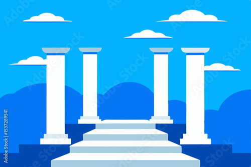 vector illustration of columns
