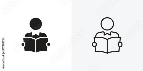 Book open reader icon