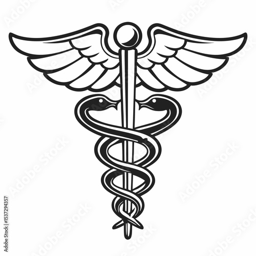 caduceus medical icon