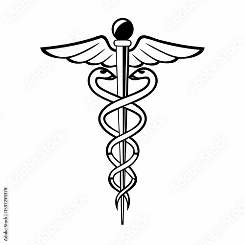 caduceus medical icon