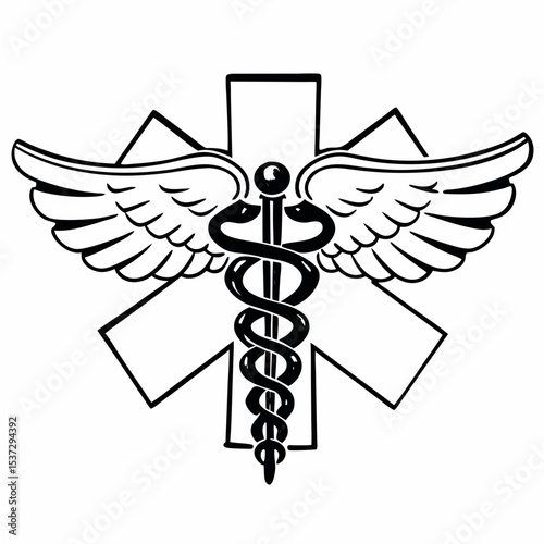 caduceus medical icon
