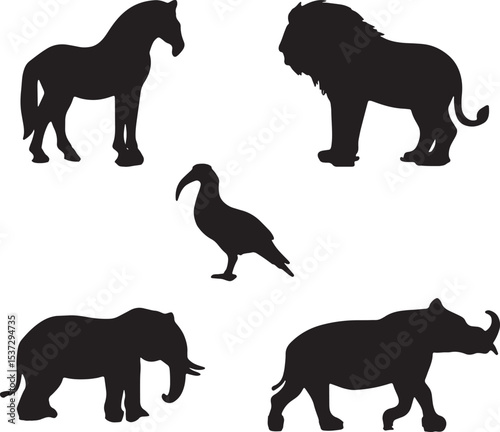animals silhouettes vector