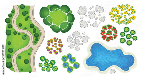 Planning A Garden With Trees And Water Landscape Elements For Beautiful Inspiration Ideas