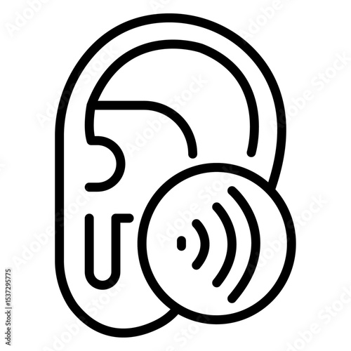 active listening icon Thin line vector design