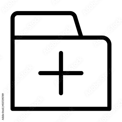 Add new icon Thin line vector design