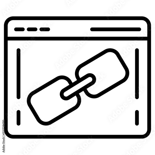 backlink icon Thin line vector design