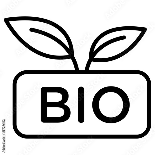 Bio vector icon Thin line vector design