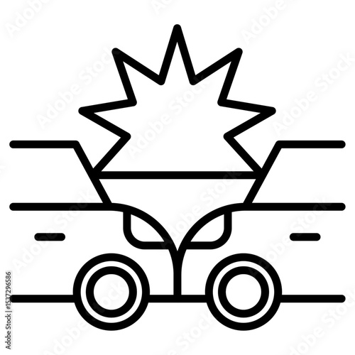 Car accident icon Thin line vector design