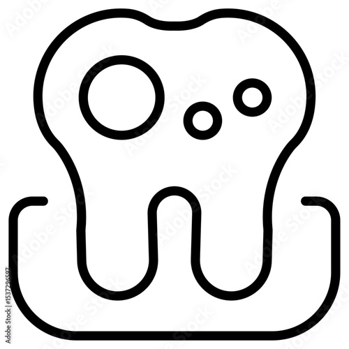 cavities icon Thin line vector design