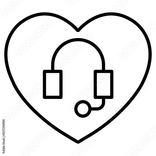 Customer care icon Thin line vector design