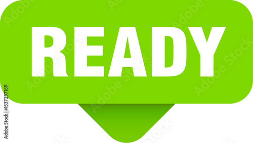 ready sticker. ready sign on transparent background
