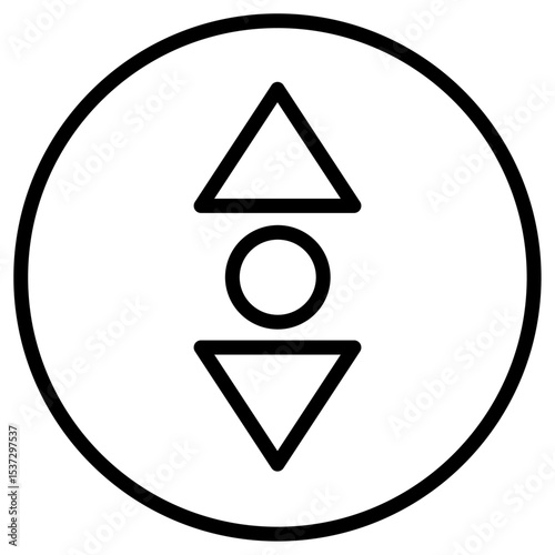 Elevator, lift button icon Thin line vector design