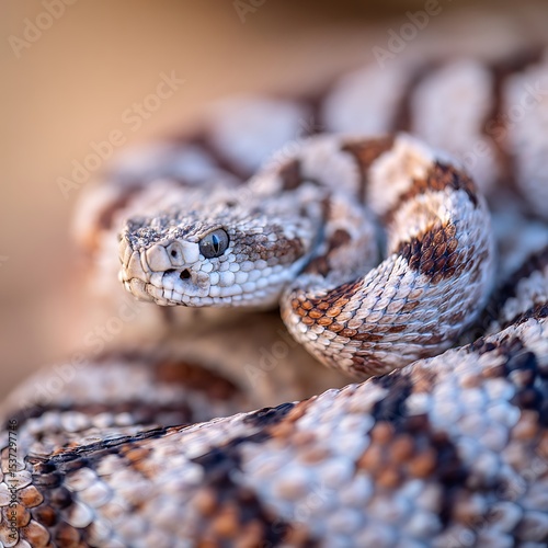 Close-up of a desert snake