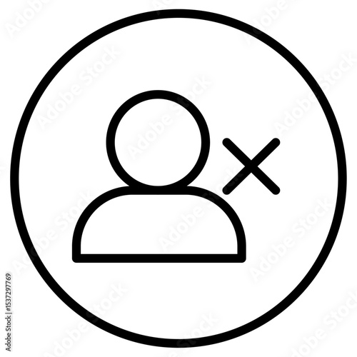 Fake account icon Thin line vector design