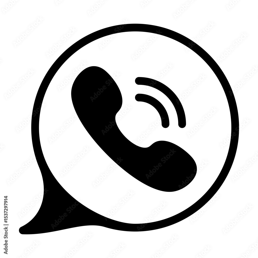 Fototapeta premium Phone Call Vector Icon