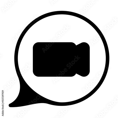 Chat Video Call Vector Icon
