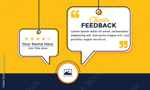 Client or customer service review feedback testimonial social media post, Customer or client service feedback review post design template