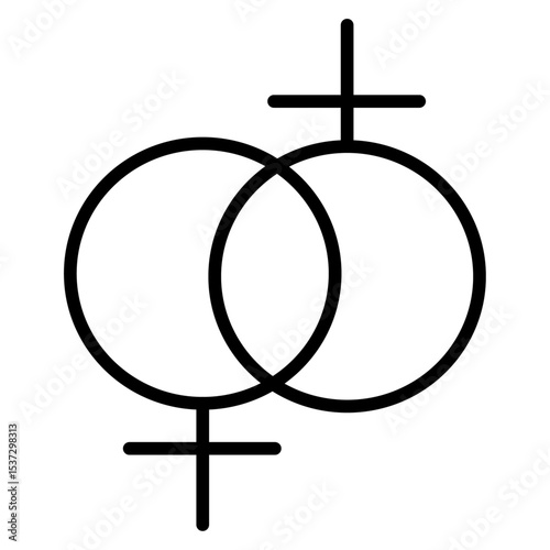 Gay icon Thin line vector design