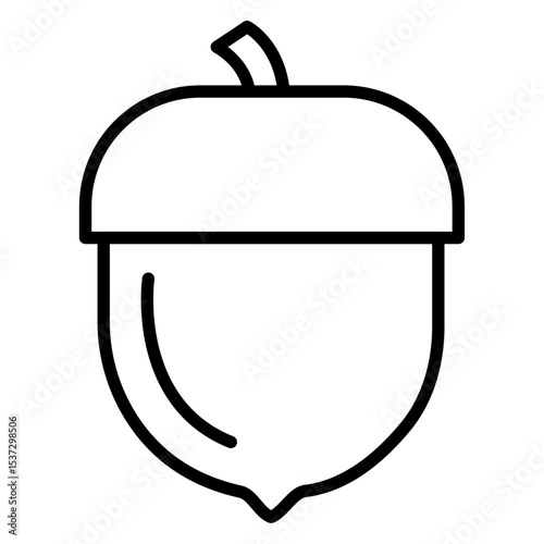 Hazelnut icon Thin line vector design