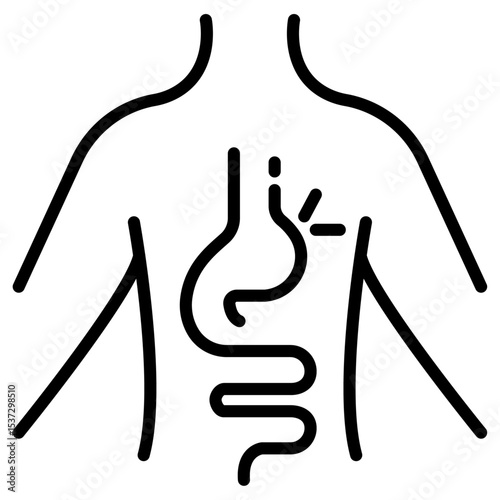 Hernia icon Thin line vector design