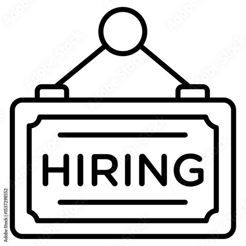 hiring icon Thin line vector design