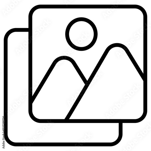 Image or photo icon Thin line vector design