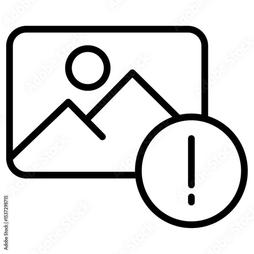Image error icon Thin line vector design