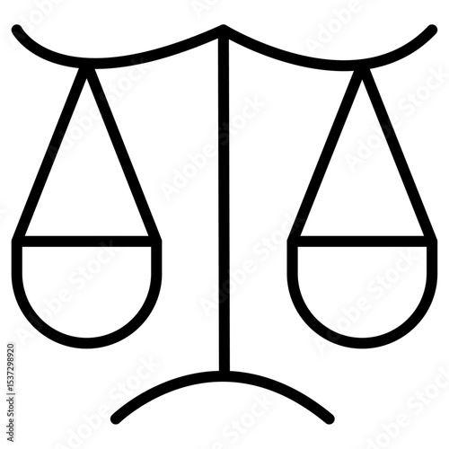 Inequality icon Thin line vector design