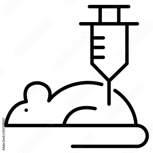 Lab rat experiment icon Thin line vector design