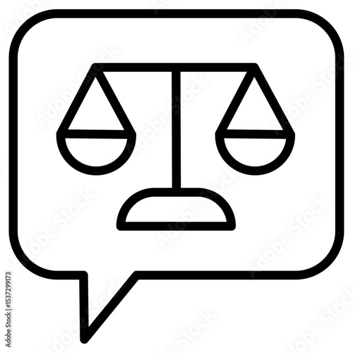 Legal advice icon Thin line vector design