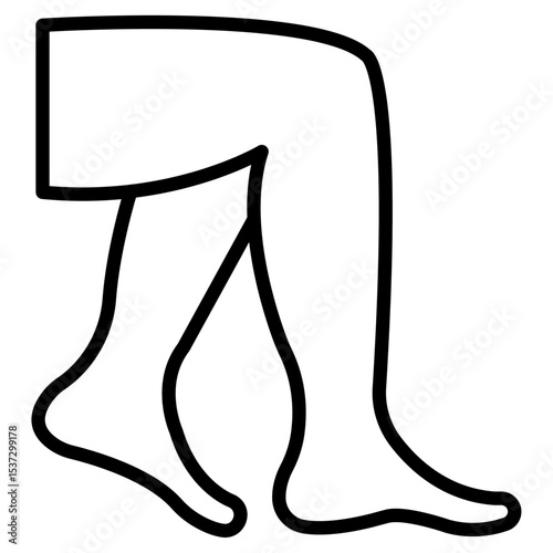 legs icon Thin line vector design