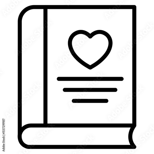 Love story icon Thin line vector design