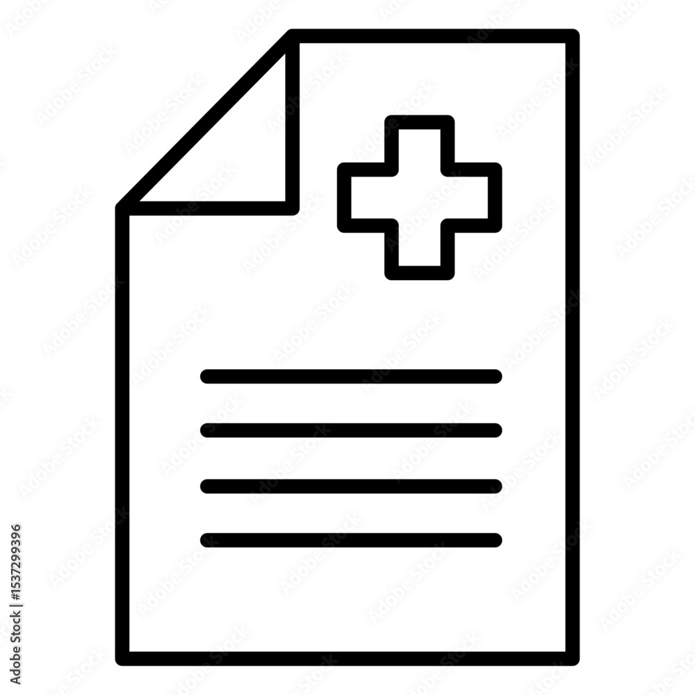 Obraz premium Medical report icon Thin line vector design