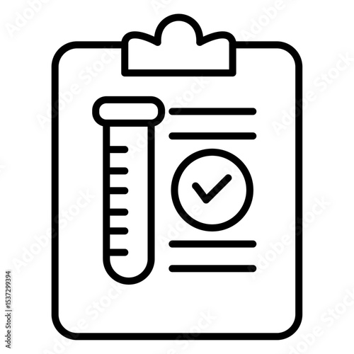 Medical test icon Thin line vector design