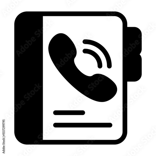 Contacts Book Vector Icon