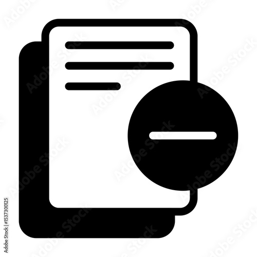 Remove Document Vector Icon
