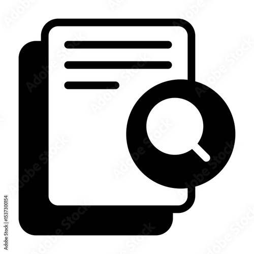 Search Document Vector Icon